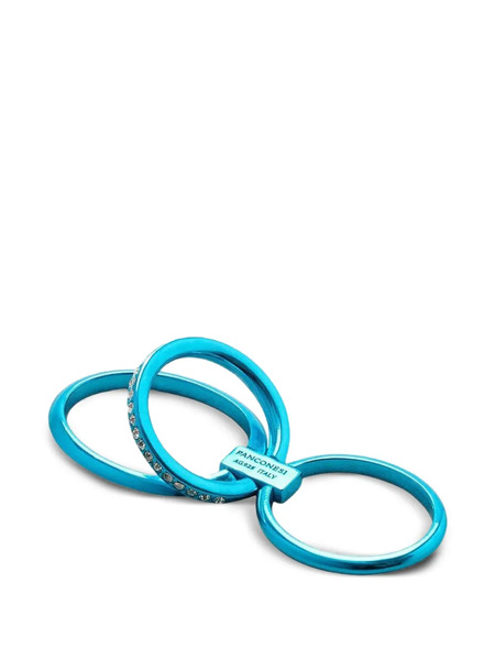  Panconesi Solar Crystal Ring - Blue 