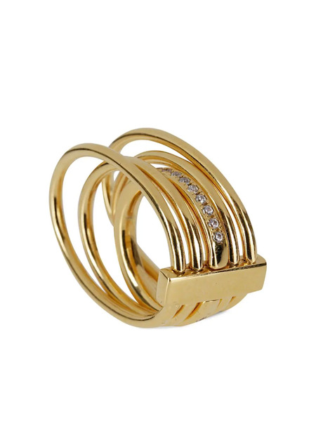  Panconesi Solar Crystal Ring - Gold 