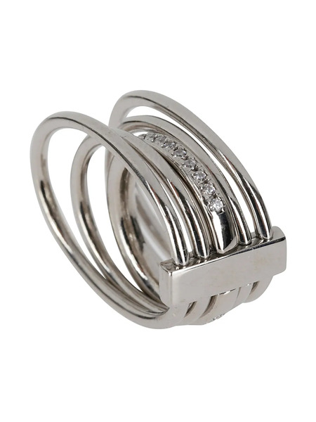  Panconesi Solar Crystal Ring - Silver 