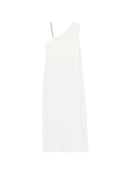  Panicale One-shoulder Midi Dress - Neutrals 