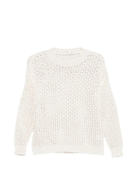  Panicale Open-knit Crew-neck Sweater - Neutrals 