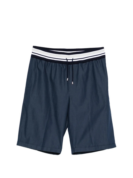  Panicale Striped-detail Drawstring Shorts - Blue 