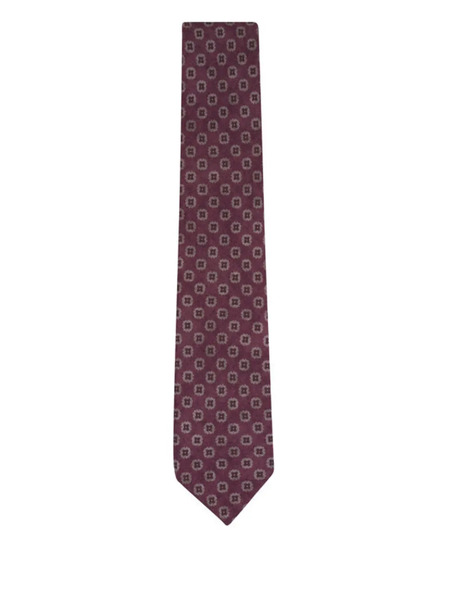  Paolo Albizzati Patterned Wool Tie - Purple 