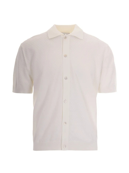  Paolo Pecora Buttoned Collared Polo Shirt - Neutrals 