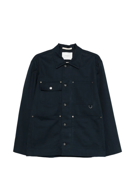  Paolo Pecora Buttoned Patch-pocket Overshirt - Blue 