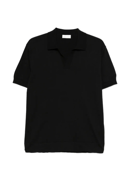  Paolo Pecora Open Collar T-shirt - Black 