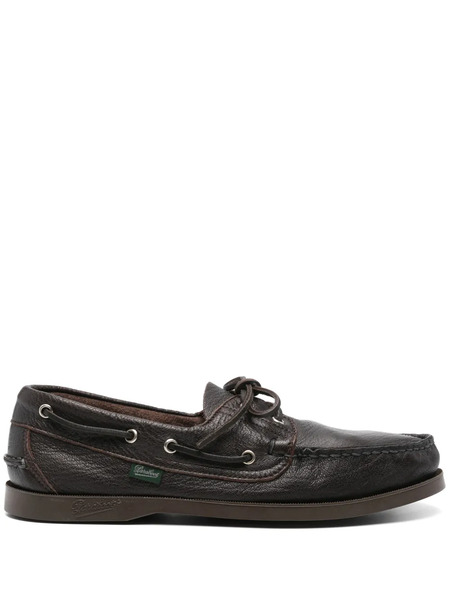  Paraboot Leather Boat Shoes - Brown 