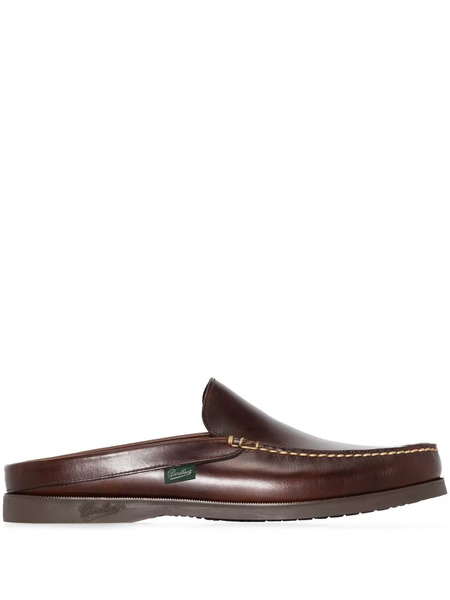 Paraboot Round Toe Slippers - Brown 