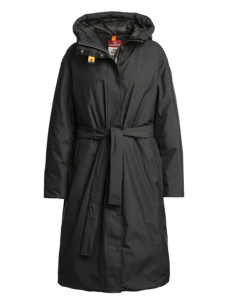  Parajumpers Hooded Belted Coat - Black 