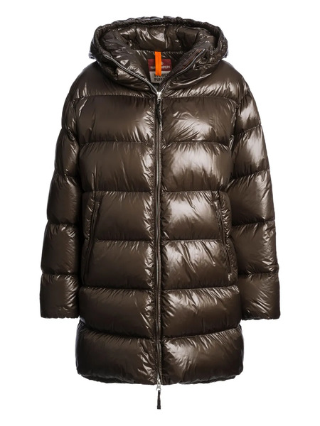  Parajumpers Hooded Quilted Coat - Brown 