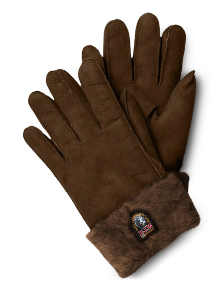  Parajumpers Leather Fur-trimmed Gloves - Brown 