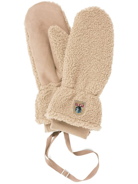  Parajumpers Logo-patch Bouclé Gloves - Neutrals 