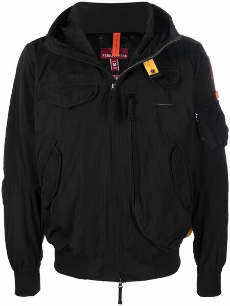  Parajumpers Logo-patch Hooded Jacket - Black 