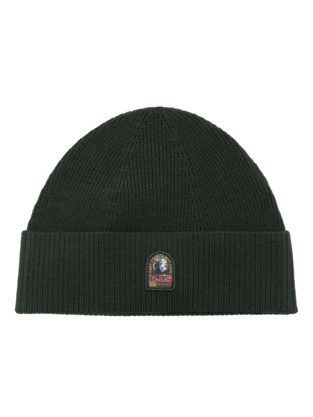  Parajumpers Logo-patch Ribbed-knit Beanie - Green 
