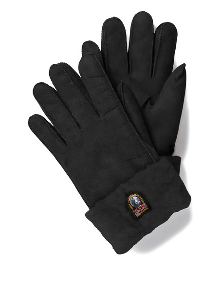  Parajumpers Logo-patch Suede Gloves - Black 