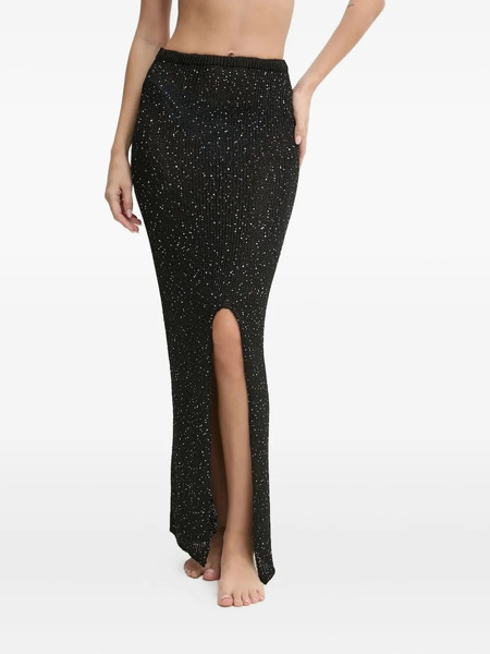  Paramidonna Bruna Sequin-embellished Split Skirt - Black 