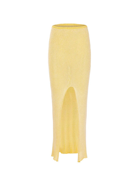  Paramidonna Bruna Slit Skirt - Yellow 