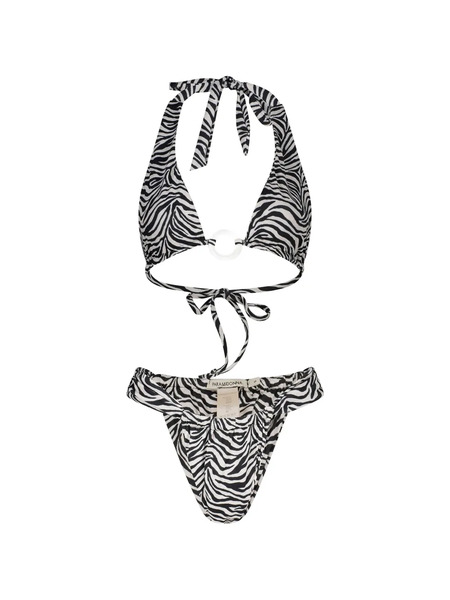  Paramidonna Mirla Zebra-print Bikini - White 