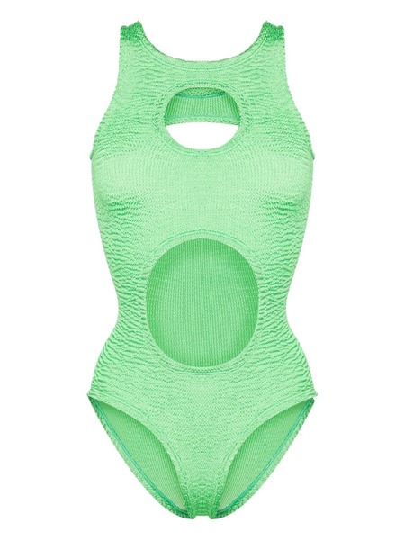  Paramidonna Tara Cut-out Crinkled Swimsuit - Green 