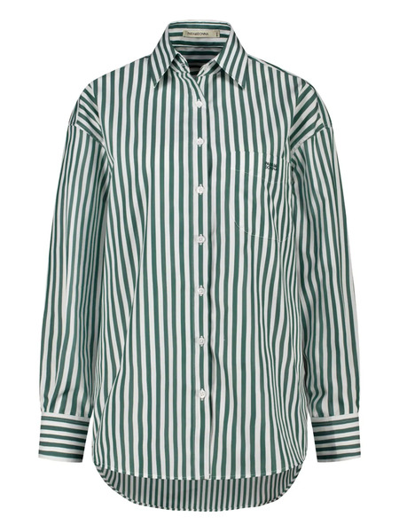  Paramidonna Vanessa Striped Beach Shirt - Green 