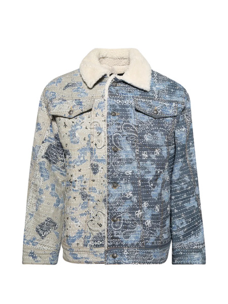  Paris Laundry Bandana Shearling-collar Jacket - Blue 