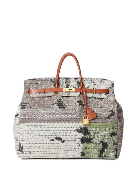  Paris Laundry Camouflaged-bandana Patchwork Holdall - Grey 
