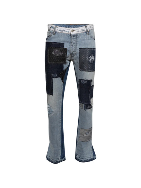  Paris Laundry Patched Denim Jeans - Blue 