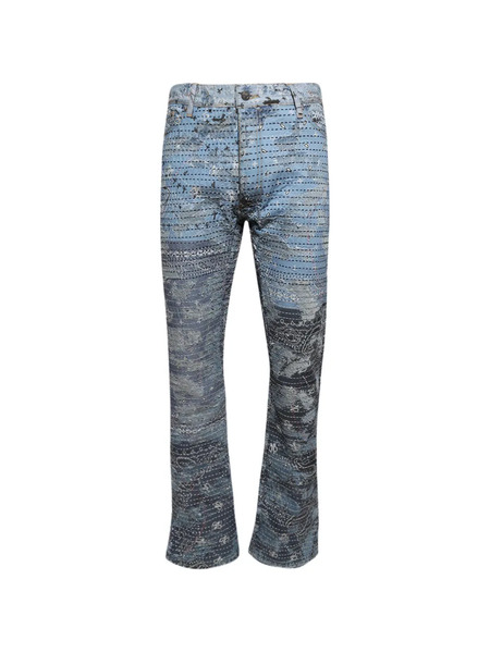  Paris Laundry Patchwork Print Jeans - Blue 