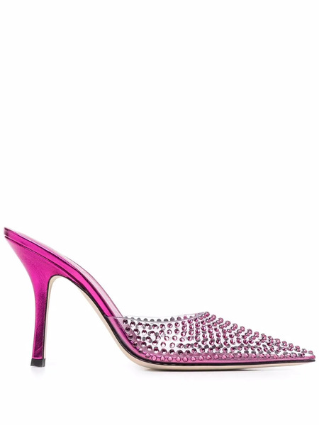  Paris Texas Crystal-embellished Mules - Pink 
