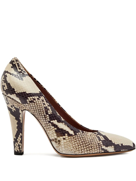  Paris Texas 100mm Elsa Snake-print Pumps - Neutrals 