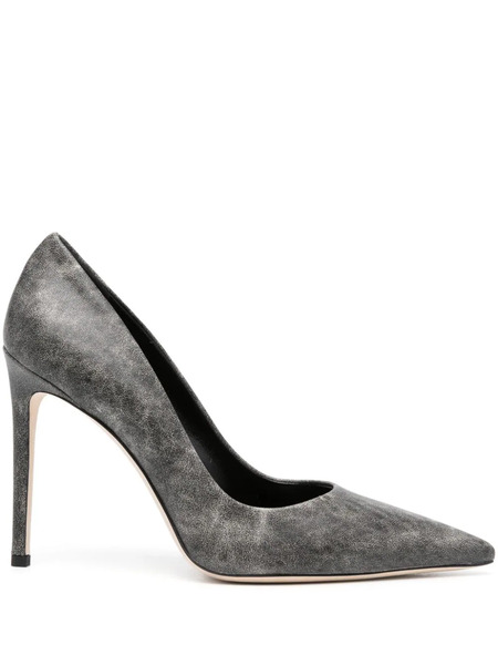  Paris Texas 105mm Leather Pumps - Grey 