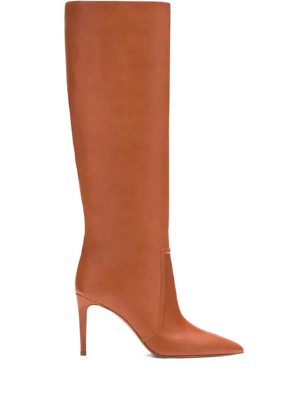  Paris Texas 85mm Pointed Leather Boots - Brown 