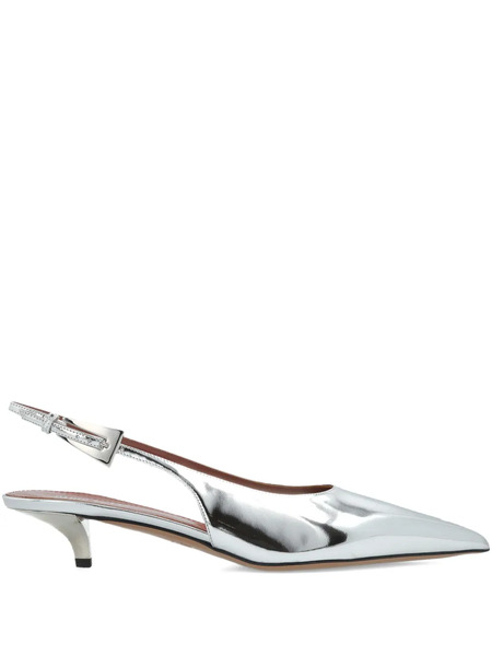  Paris Texas 35mm Slingback Pointed-toe Pumps - Grey 