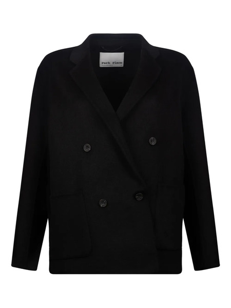  Park Place Meryl Buttoned Coat - Black 