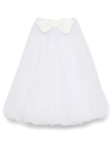  Parlor Bow-detailed Maxi Skirt - White 