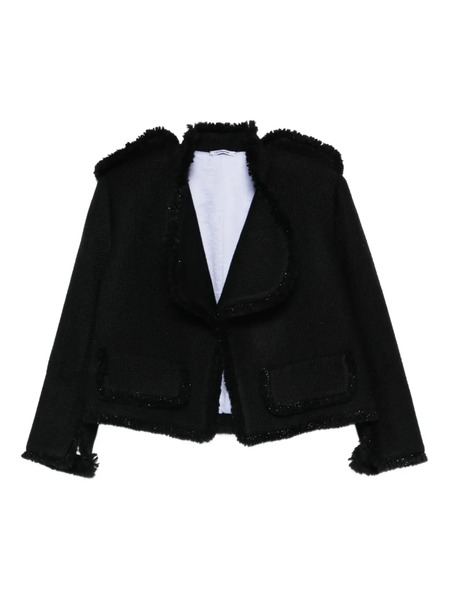  Parlor Frayed-detail Jacket - Black 