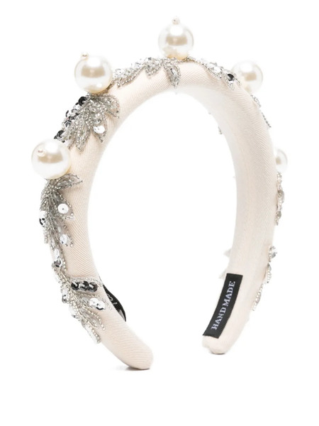  Parlor Pearl-embellished Sequined Headband - Neutrals 
