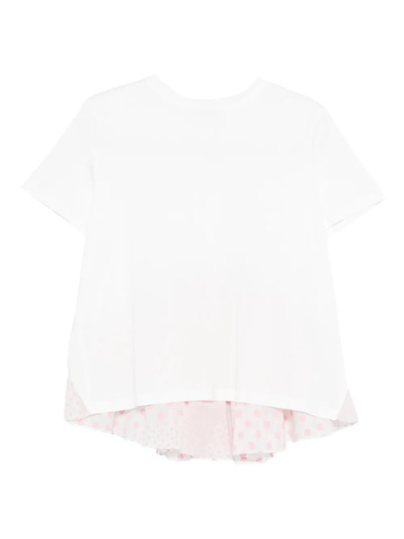  Parlor Polka Dot Ruffled T-shirt - White 