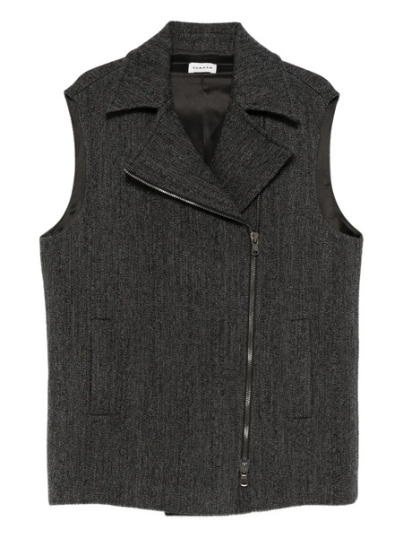  P.a.r.o.s.h. Asymetric Zip Gilet - Grey 
