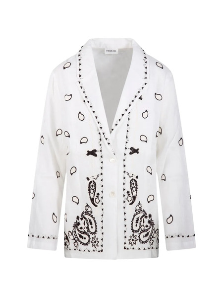  P.a.r.o.s.h. Beach Embroidered Blazer - White 