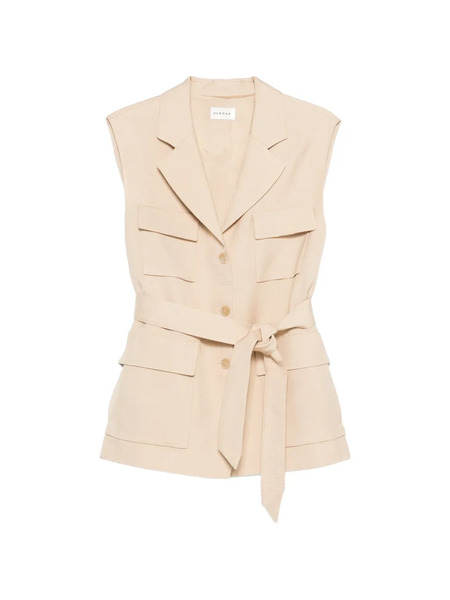  P.a.r.o.s.h. Belt Patch-pocket Gilet - Neutrals 