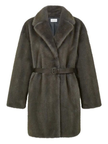  P.a.r.o.s.h. Belted Faux-fur Coat - Grey 