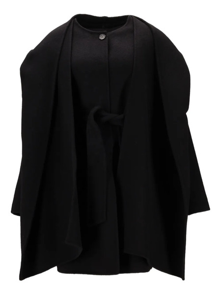  P.a.r.o.s.h. Belted Hooded Cape - Black 