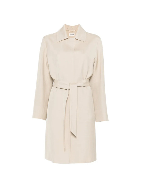  P.a.r.o.s.h. Belted Long Jacket - Neutrals 