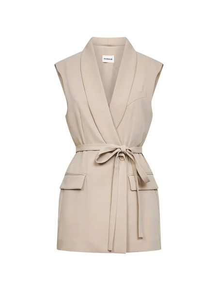  P.a.r.o.s.h. Belted Sleeveless Top - Neutrals 