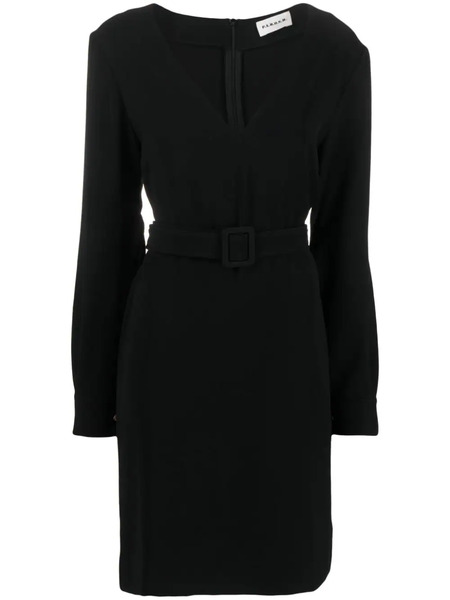  P.a.r.o.s.h. Belted V-neck Minidress - Black 