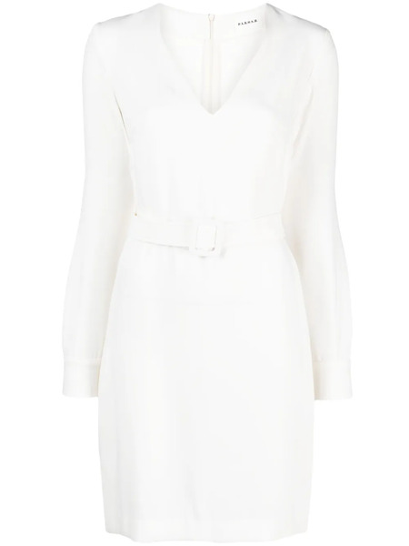  P.a.r.o.s.h. Belted V-neck Minidress - White 
