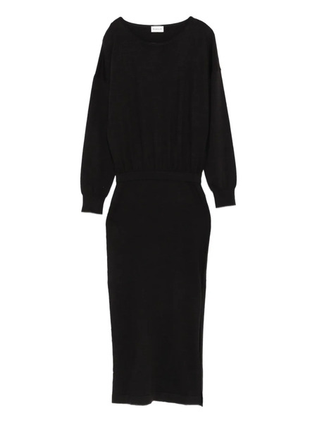  P.a.r.o.s.h. Boat-neck Midi Dress - Brown 