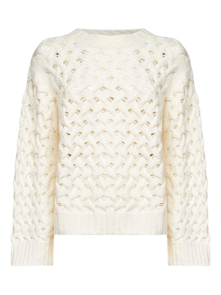  P.a.r.o.s.h. Braided Open-knit Sweater - Neutrals 