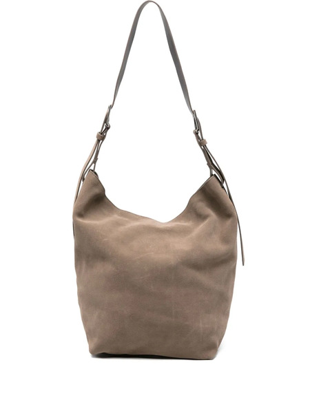  P.a.r.o.s.h. Buckle-fastening Suede Shoulder Bag - Neutrals 